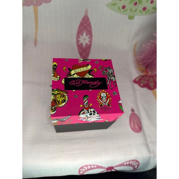 Ed Hardy Women's Black Rhinestone Watch - Picture 4 of 4